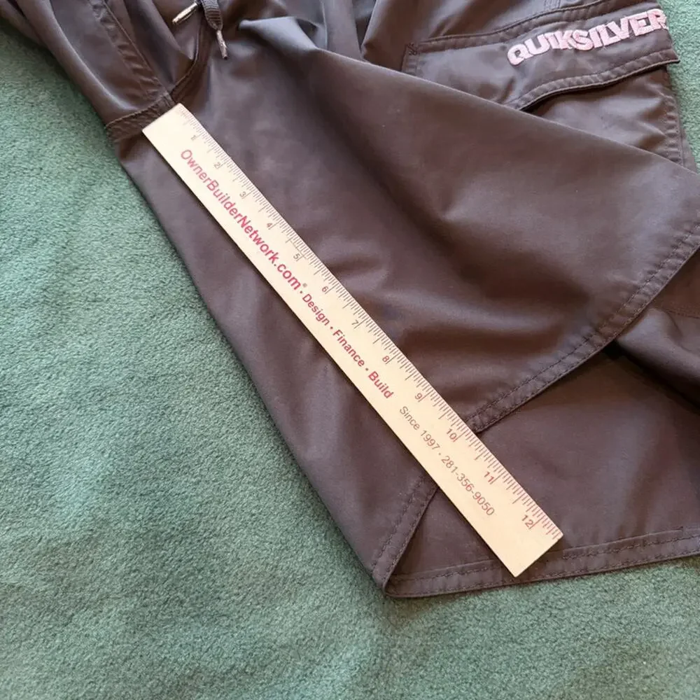 Quiksilver Black/purple logo  Board Shorts Size 40 Surf Swim